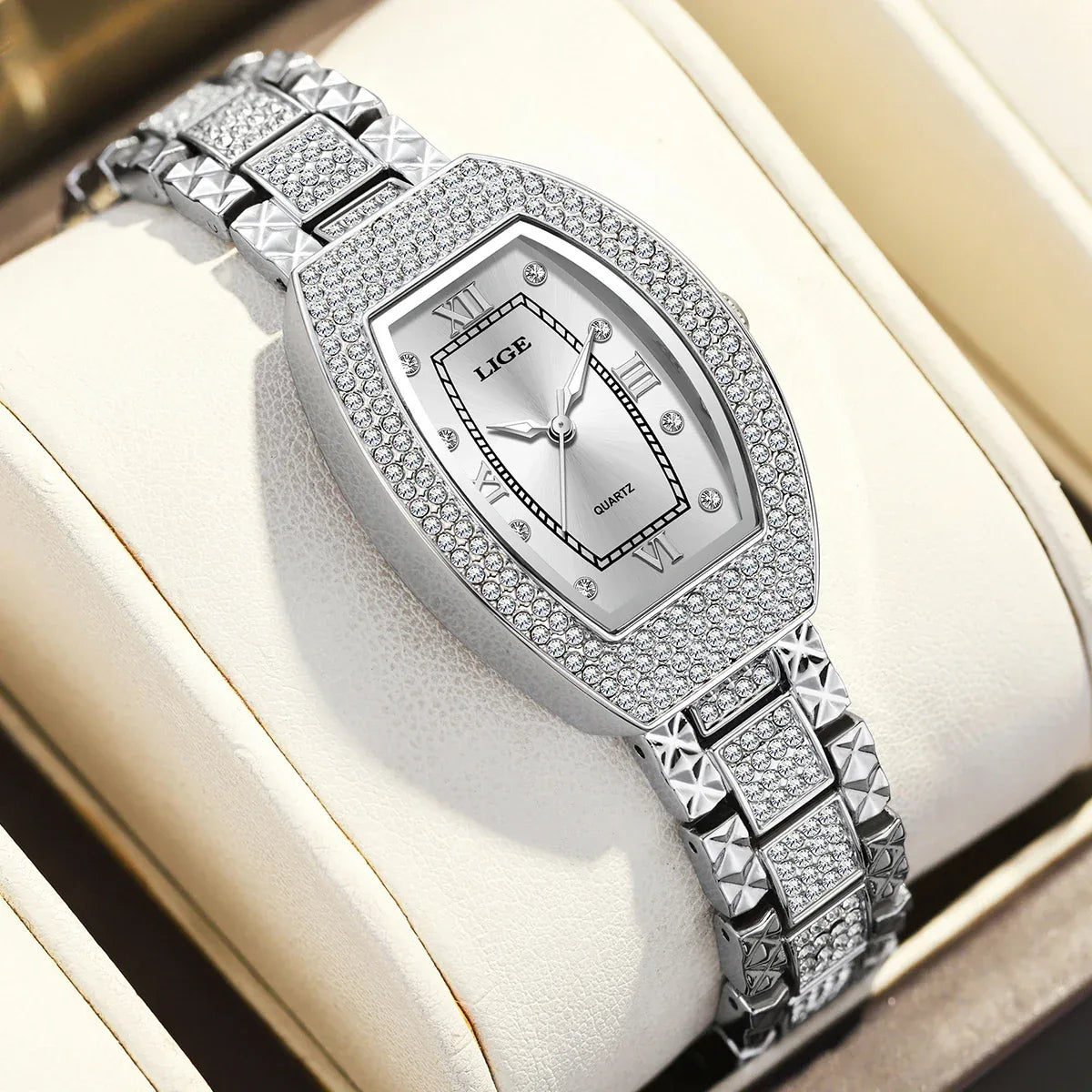 Luxury Diamond Women’s Watch | Elegant Stainless Steel - TREASURE ESHOP