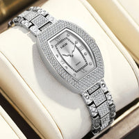 Luxury Diamond Womens Watch | Elegant Stainless Steel - TREASURE ESHOP