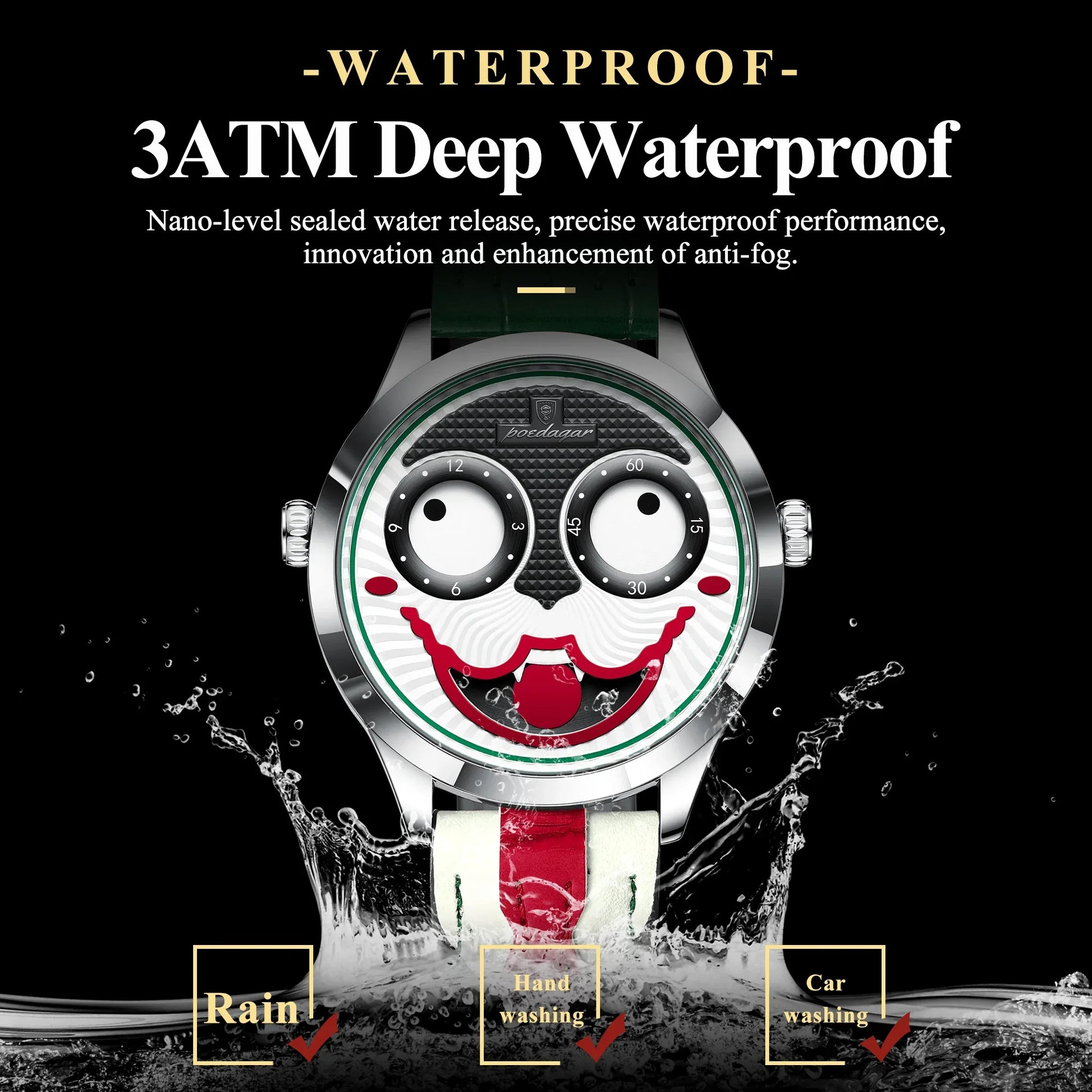 Luxury Men’s Quartz Watch | Waterproof Leather Sports - TREASURE ESHOP