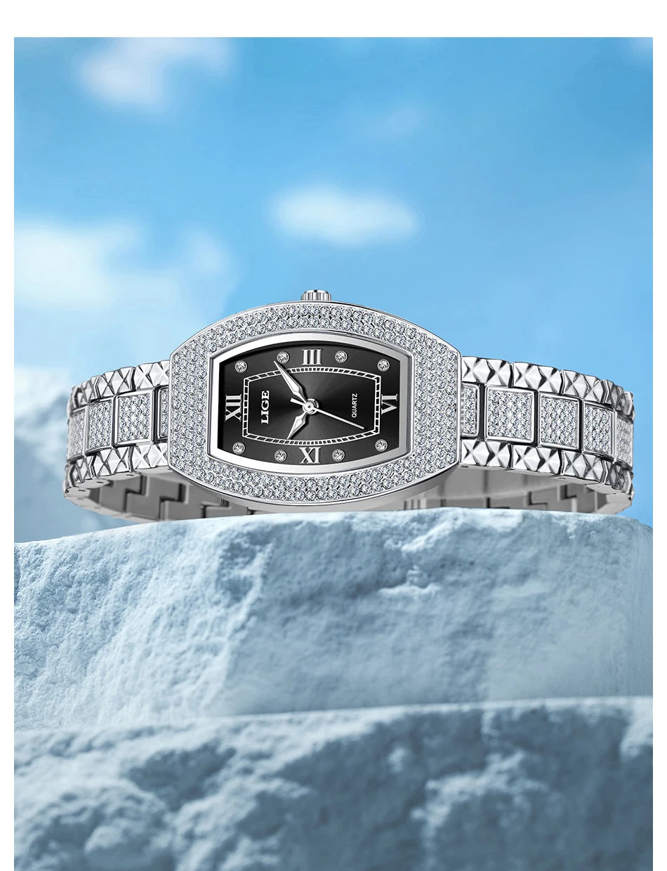 Luxury Diamond Women’s Watch | Elegant Stainless Steel - TREASURE ESHOP