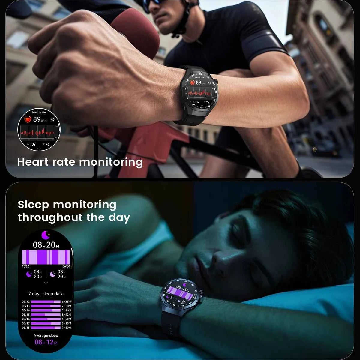 Men’s Smartwatch GT5 Pro – 1.52" HD AMOLED | GPS, Bluetooth Calling, Heart Rate Fitness Tracker | IP68 Waterproof