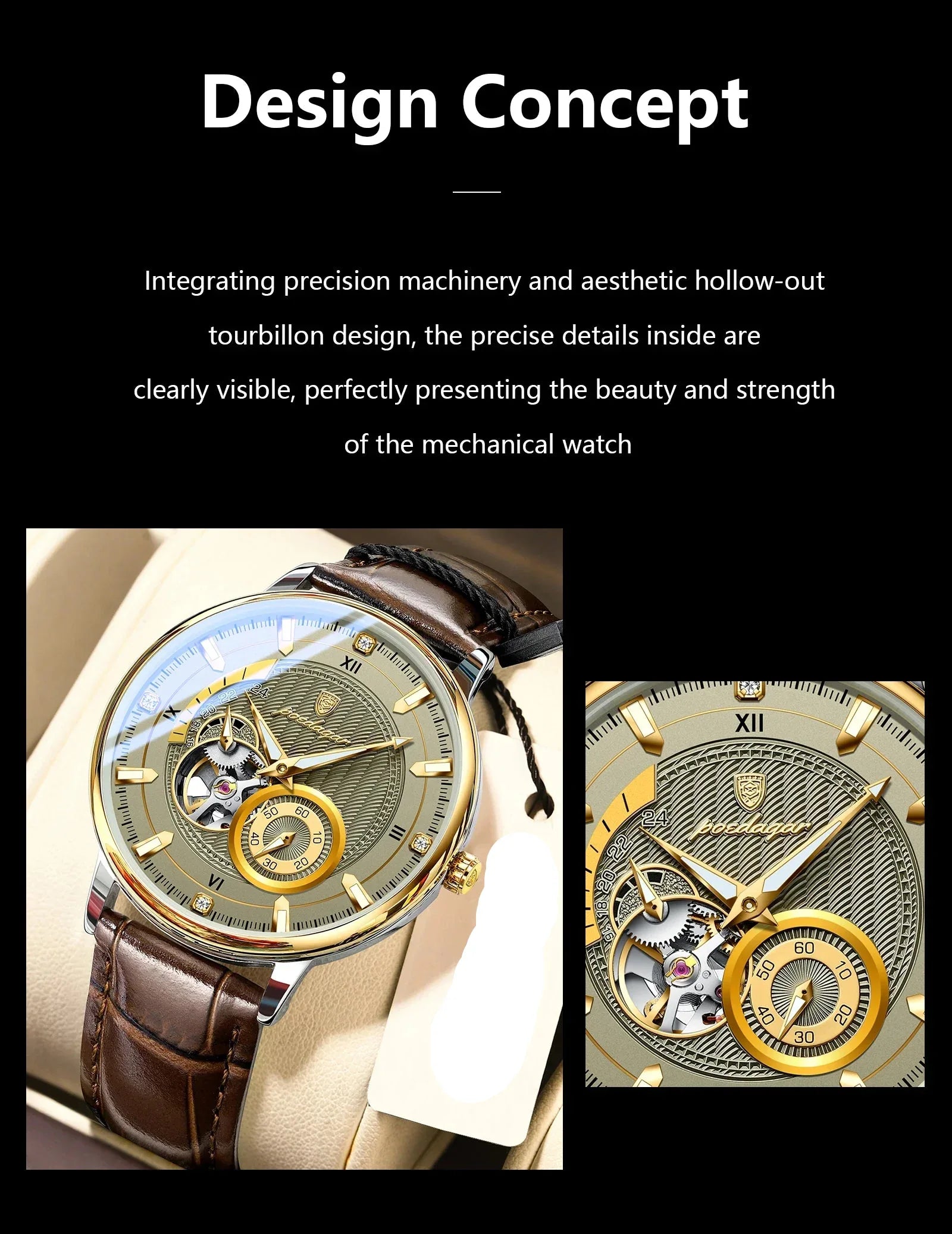 Men’s Automatic Mechanical Watch | Skeleton Tourbillon - TREASURE ESHOP