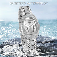 Luxury Diamond Womens Watch | Elegant Stainless Steel - TREASURE ESHOP