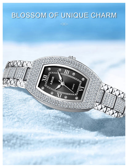 Luxury Diamond Women’s Watch | Elegant Stainless Steel - TREASURE ESHOP