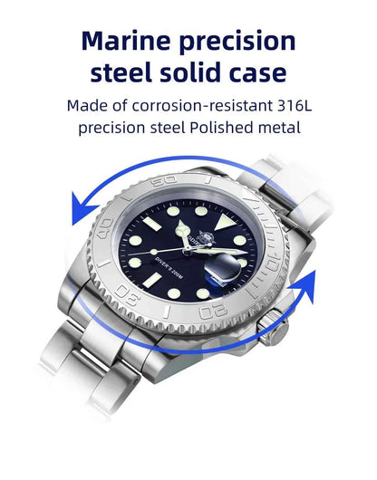 Men’s Analog Quartz Diving Watch – BGW9 Luminous | 200m Waterproof | Stainless Steel | Japan Miyota Movement