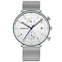 Men’s Luxury Chronograph Watch – Stainless Steel, Waterproof Quartz Military Sport Date Watch - TREASURE ESHOP