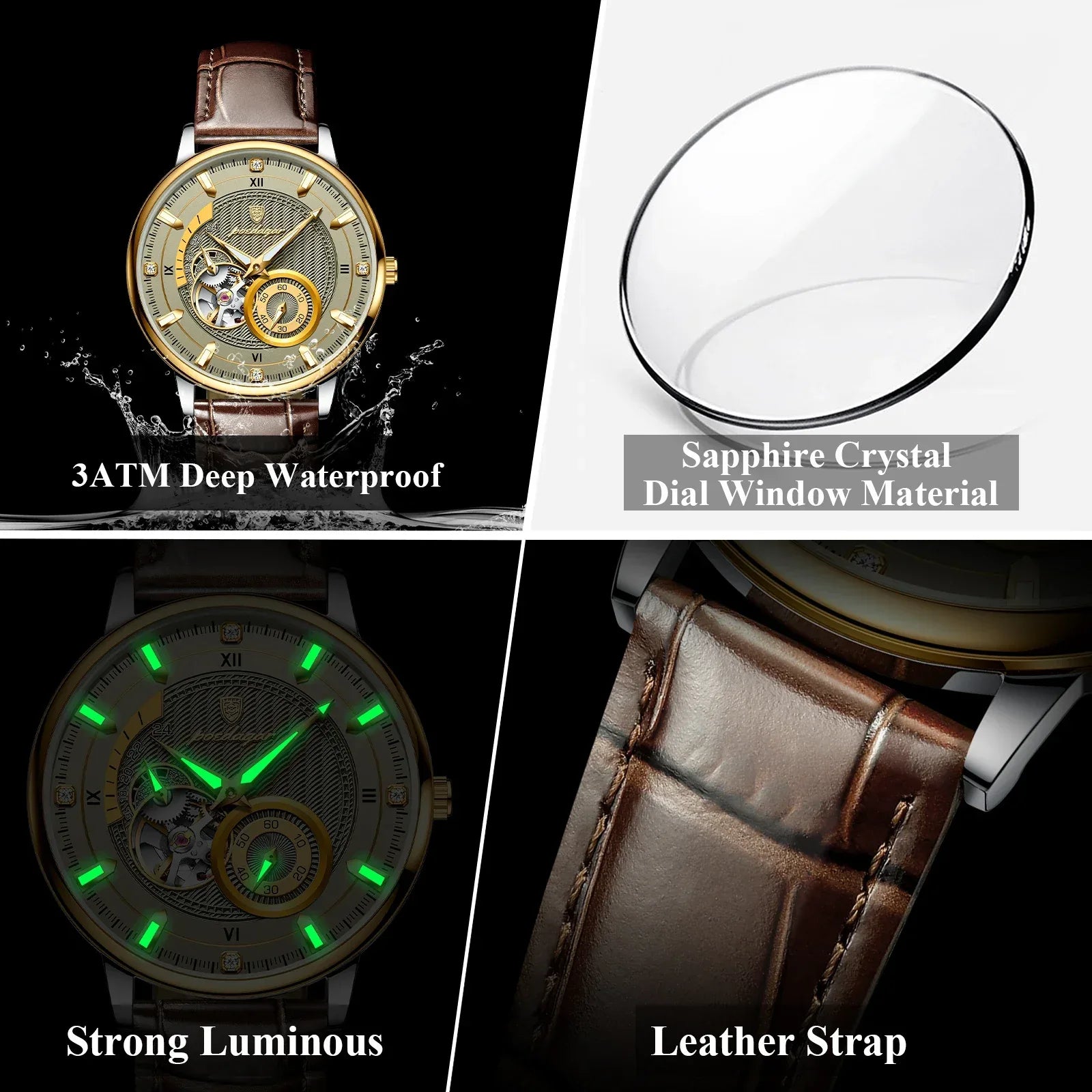 Men’s Automatic Mechanical Watch | Skeleton Tourbillon - TREASURE ESHOP