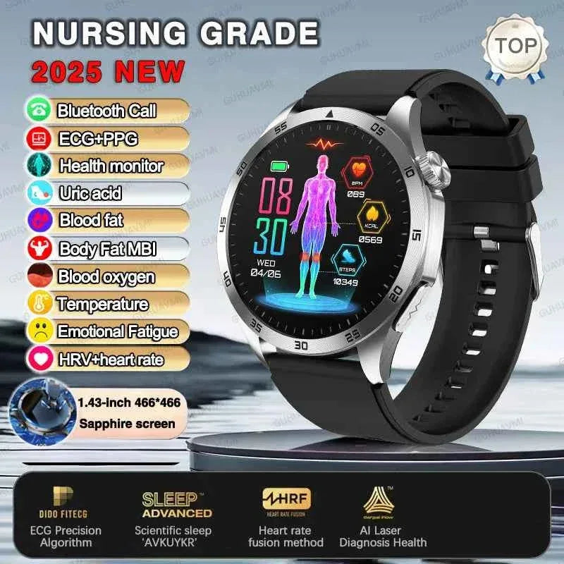 Huawei ECG+PPG Health Smartwatch – 1.43” AMOLED Sapphire, ECG/PPG, Blood Pressure & Oxygen Monitor, Bluetooth Call, IP68 Waterproof