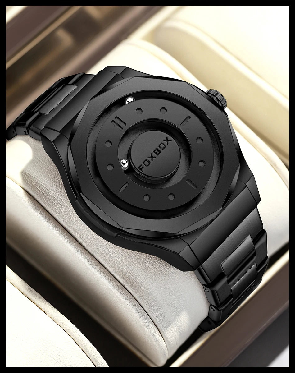 Creative Scrolling Pointer Magnetic Force Men’s Quartz Watch - TREASURE ESHOP