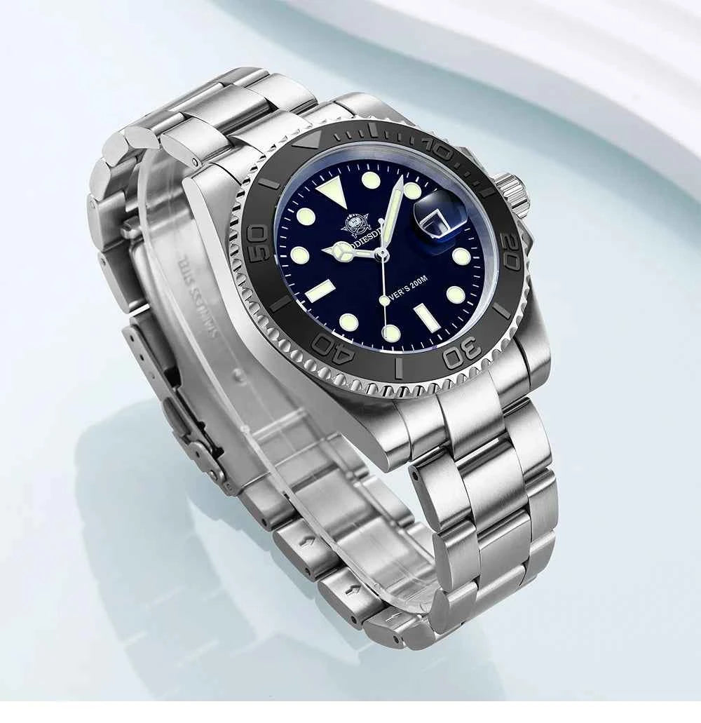 Men’s Analog Quartz Diving Watch – BGW9 Luminous | 200m Waterproof | Stainless Steel | Japan Miyota Movement