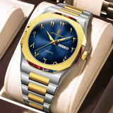 Military Men’s Quartz Watch – Waterproof Stainless Steel Luxury Wristwatch with Week Calendar - TREASURE ESHOP