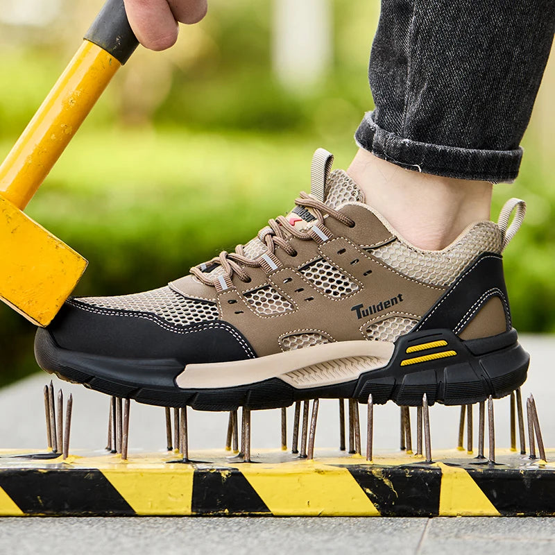 Men’s Safety Shoes Anti-Smashing Anti-Stabbing Lightweight Work Boots