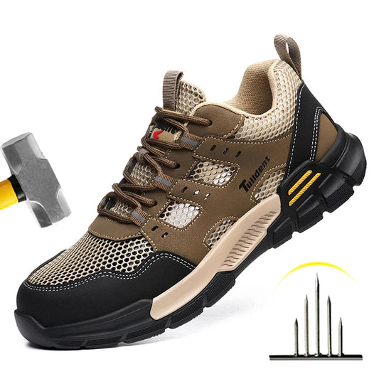 Men’s Safety Shoes Anti-Smashing Anti-Stabbing Lightweight Work Boots