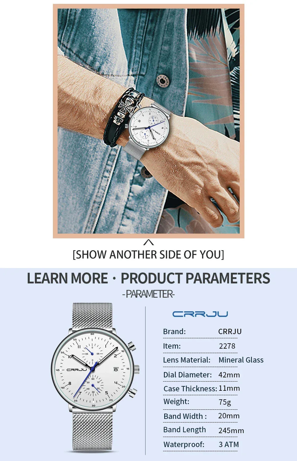 Men’s Luxury Chronograph Watch – Stainless Steel, Waterproof Quartz Military Sport Date Watch - TREASURE ESHOP