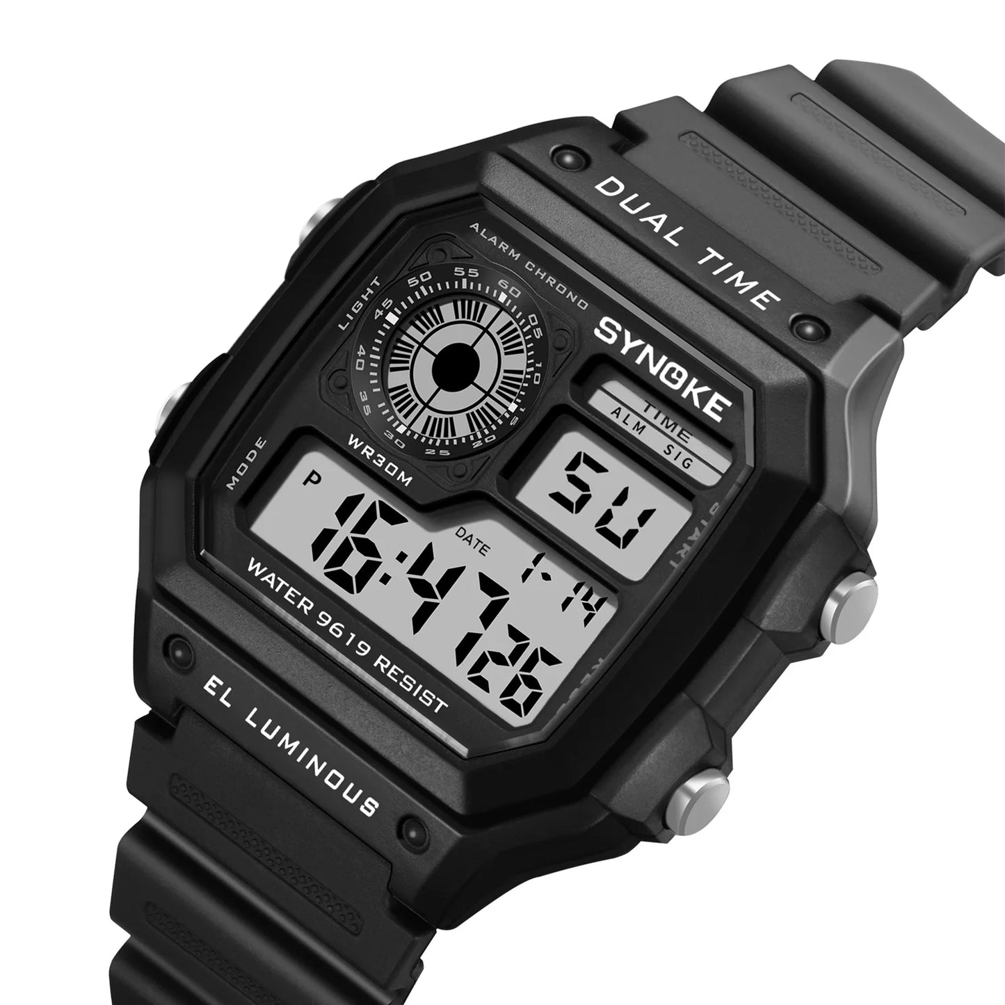 Men’s Digital Sports Waterproof Watch – Chronograph, Alarm, Backlight, Shock Resistant - TREASURE ESHOP