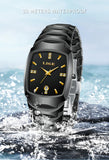 LIGE Luxury Ladies Waterproof Ceramic Watch – Elegant Quartz Wristwatch with Square - TREASURE ESHOP