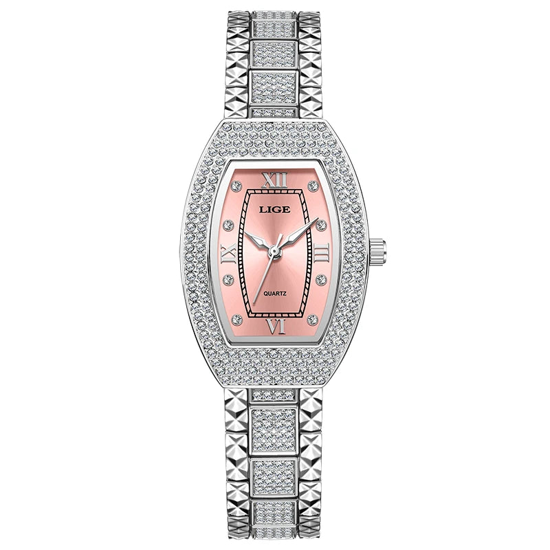 Luxury Diamond Women’s Watch | Elegant Stainless Steel - TREASURE ESHOP