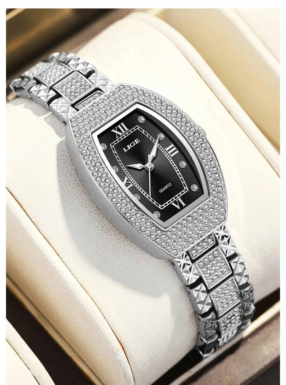 Luxury Diamond Women’s Watch | Elegant Stainless Steel - TREASURE ESHOP