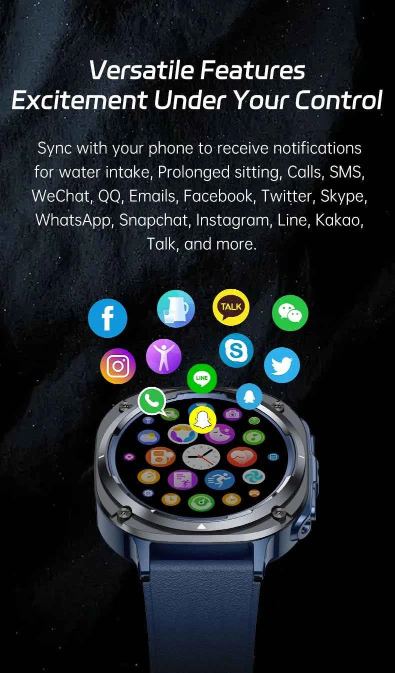 Watch 7 Ultra Smart Watch HD Round Display, Heart Rate, Blood Oxygen, GPS, Bluetooth Calling, IPX8 Waterproof