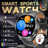 Watch 4 GT Series Smartwatch – 1.53” AMOLED Display, Bluetooth Calling, Heart Rate & Sleep Monitor, Fitness Tracker for Men