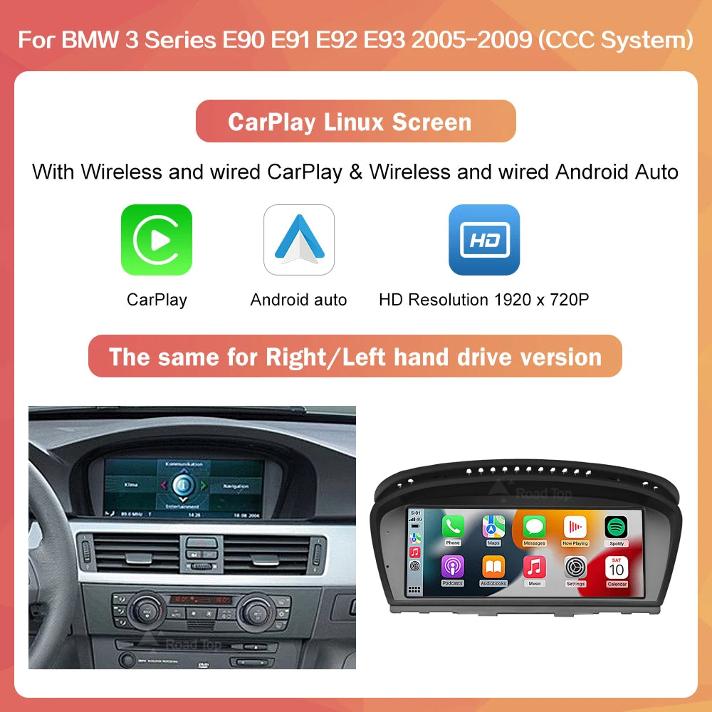 Wireless CarPlay BMW 3/5 Series 8.8” CarPlay Android Auto Screen - TREASURE ESHOP