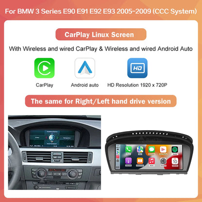 Wireless CarPlay BMW 3/5 Series 8.8” CarPlay Android Auto Screen - TREASURE ESHOP