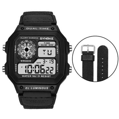 Men’s Digital Sports Waterproof Watch – Chronograph, Alarm, Backlight, Shock Resistant - TREASURE ESHOP