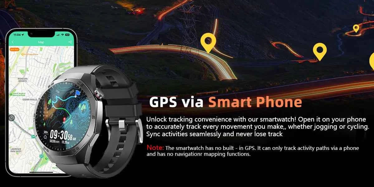Men’s Smartwatch GT5 Pro – 1.52" HD AMOLED | GPS, Bluetooth Calling, Heart Rate Fitness Tracker | IP68 Waterproof