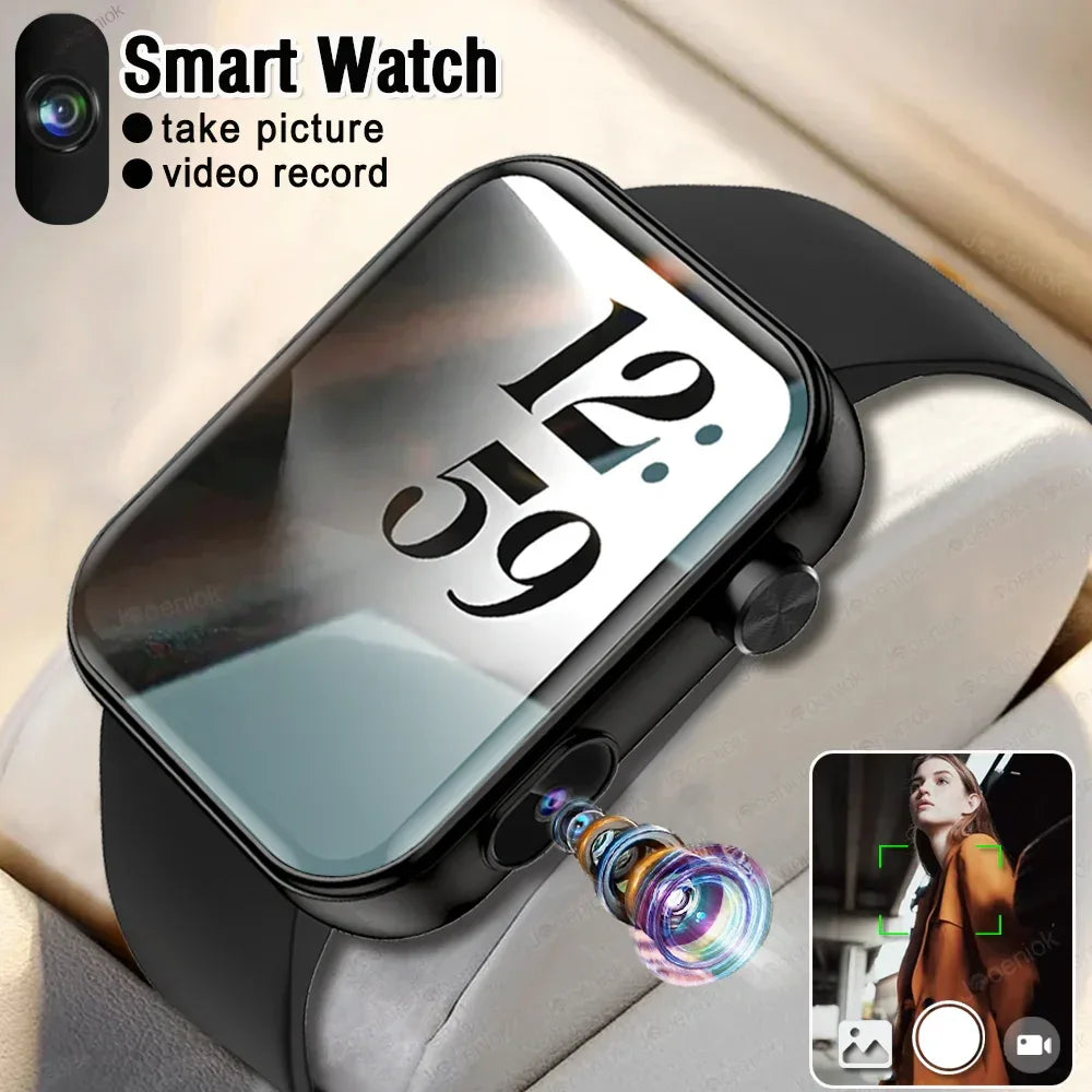 Smart Watch with Camera Video Recording – 1.91” Display, Bluetooth Call, Heart Rate Fitness Tracking | Android iOS - TREASURE ESHOP