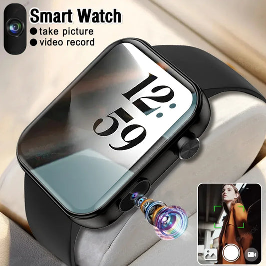 Smart Watch with Camera Video Recording – 1.91” Display, Bluetooth Call, Heart Rate Fitness Tracking | Android iOS - TREASURE ESHOP