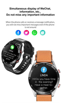 ChiBear Men’s Smartwatch – ECG+PPG Health Monitor | 1.28” HD Round Display | Bluetooth Call | Fitness &amp; Sports Waterproof Watch