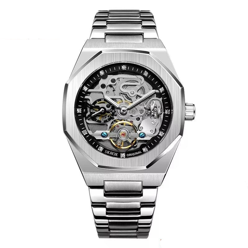 Luxury Automatic Skeleton Men’s Watch | Octagon Design - TREASURE ESHOP