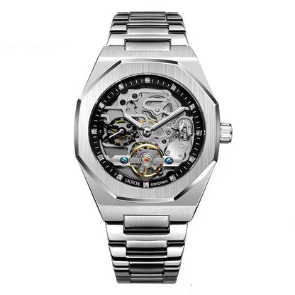 Luxury Automatic Skeleton Men’s Watch | Octagon Design - TREASURE ESHOP