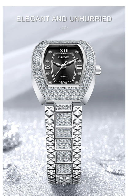 Luxury Diamond Women’s Watch | Elegant Stainless Steel - TREASURE ESHOP