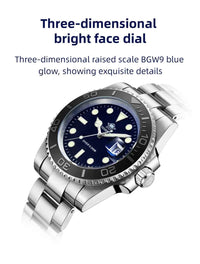 Men’s Analog Quartz Diving Watch – BGW9 Luminous | 200m Waterproof | Stainless Steel | Japan Miyota Movement