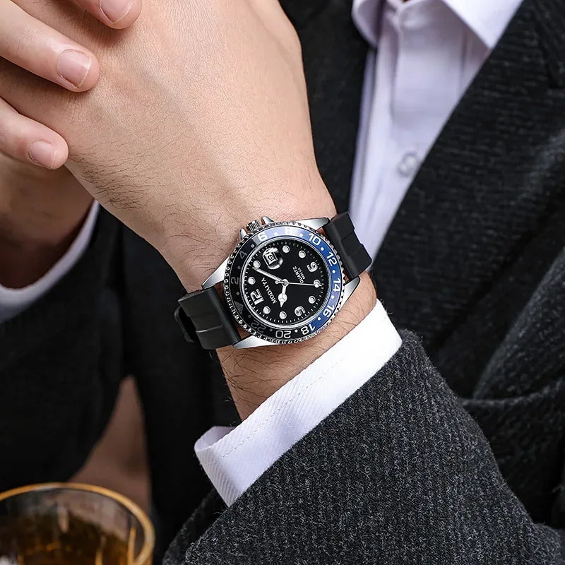 Men’s Sport Quartz Watch – Luxury Military Style, Shock Resistant, Full Steel Case, 3ATM Waterproof - TREASURE ESHOP
