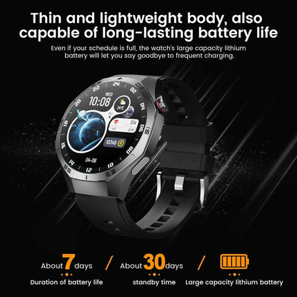 Men’s Smartwatch GT5 Pro – 1.52" HD AMOLED | GPS, Bluetooth Calling, Heart Rate Fitness Tracker | IP68 Waterproof