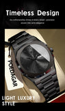 Military Men’s Quartz Watch – Waterproof Stainless Steel Luxury Wristwatch with Week Calendar - TREASURE ESHOP