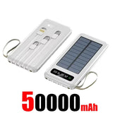 High Capacity Solar Power Bank with Built-in Cables & Flashlight – Portable Charger