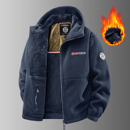 Mens Thermal Fleece Jacket – Windproof Winter Hiking Tactical Coat