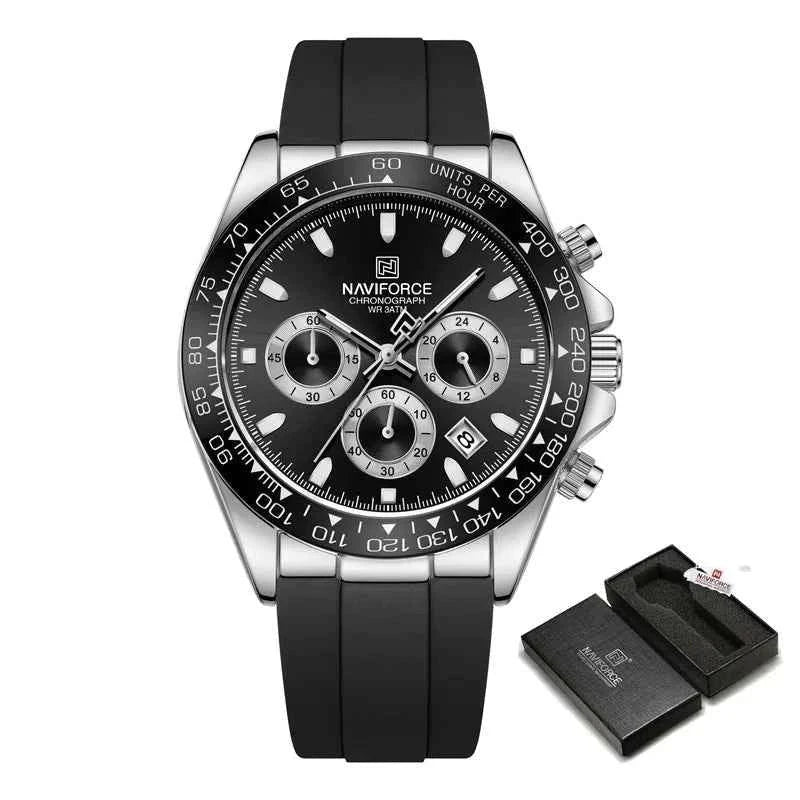 Watches For men Silicone Band Sport Watch Casual Luminous Chronograph Wristwatch