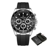 Watches For men Silicone Band Sport Watch Casual Luminous Chronograph Wristwatch