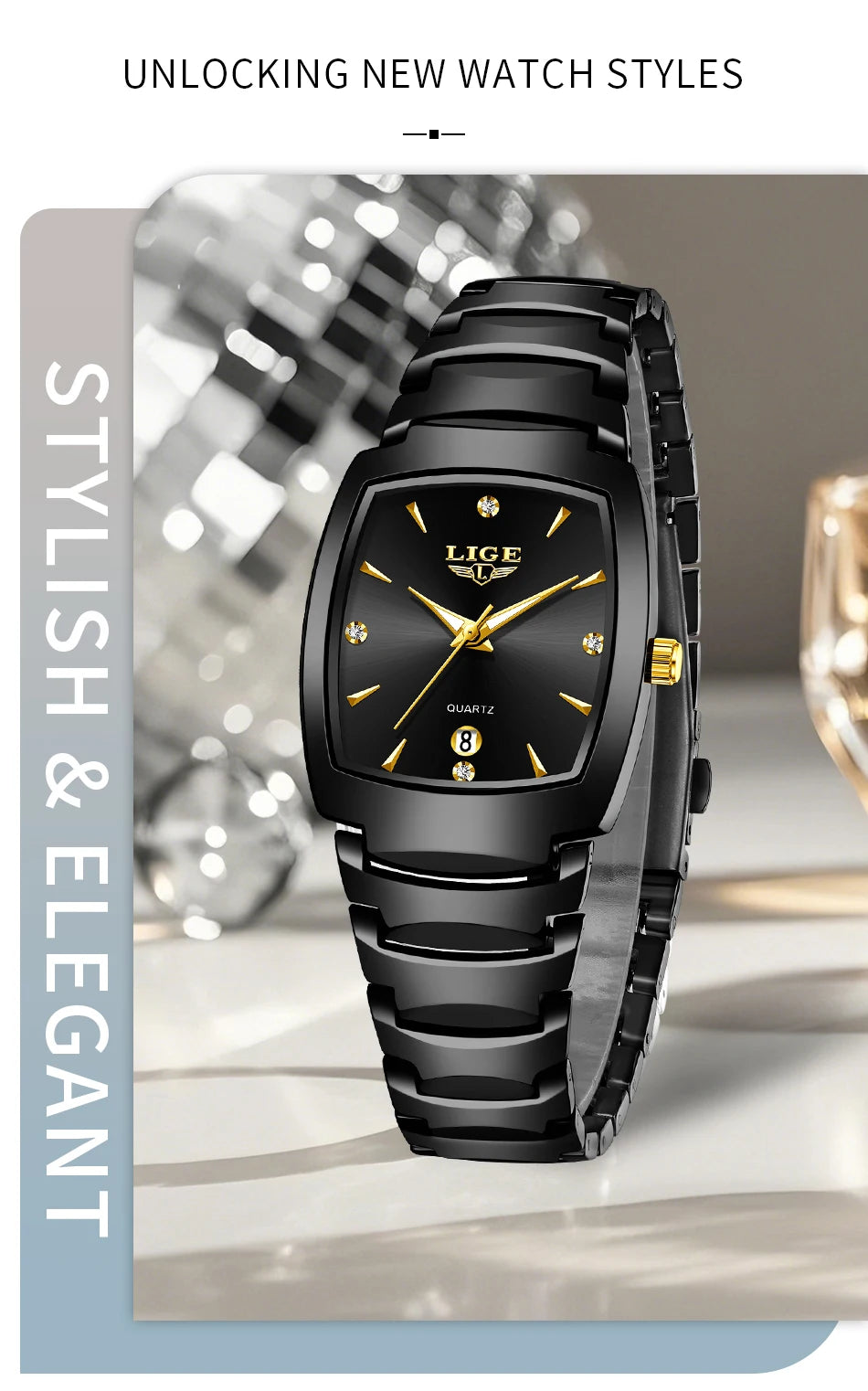 Women’s Luxury Stainless Steel Quartz Watch – Elegant Business Ladies Fashion Wristwatch - TREASURE ESHOP