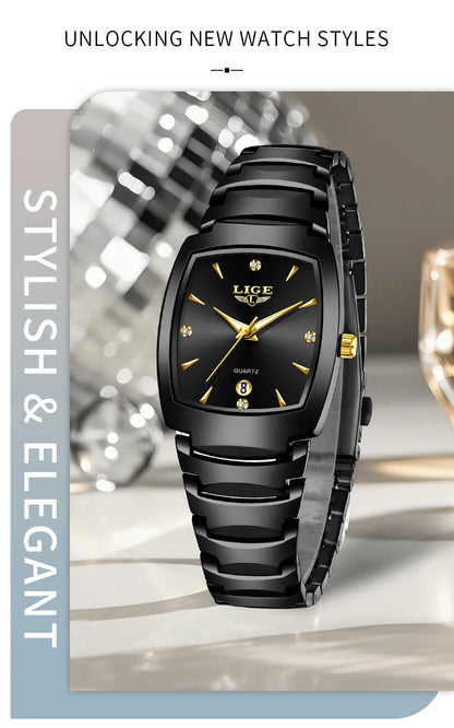 Women’s Luxury Stainless Steel Quartz Watch – Elegant Business Ladies Fashion Wristwatch - TREASURE ESHOP