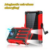 Solar Power Bank 20000mAh with Hand Crank & Wireless Charging – Outdoor Portable Charger