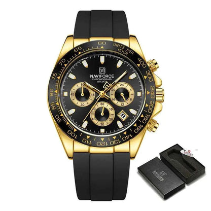 Watches For men Silicone Band Sport Watch Casual Luminous Chronograph Wristwatch