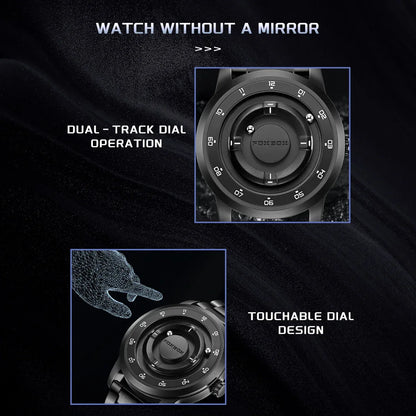 Planet Design Magnetic Pointer Watch – Waterproof Fashion Quartz Watch for Men - TREASURE ESHOP