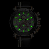 Men’s Luxury Leather Chronograph Watch | Waterproof & Luminous - TREASURE ESHOP