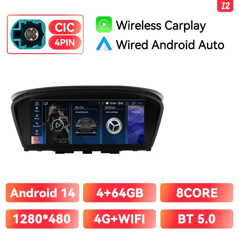 Android 14 Car Radio BMW 3/5 Series | CarPlay & GPS - TREASURE ESHOP