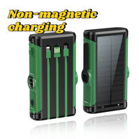 Solar Power Bank 20000mAh with Hand Crank & Wireless Charging – Outdoor Portable Charger